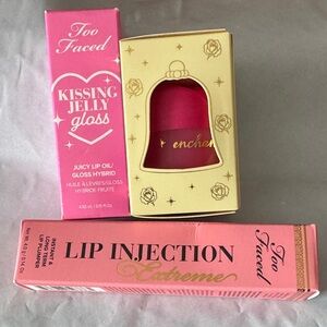 Too Faced Pink Lip Gloss & Plumping Lip Injection Duo